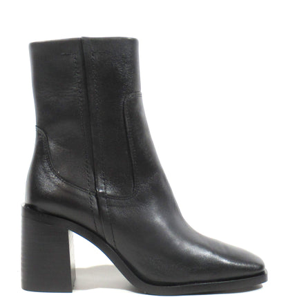 Black Square Hungal Ankle Boots with Theresa Heel