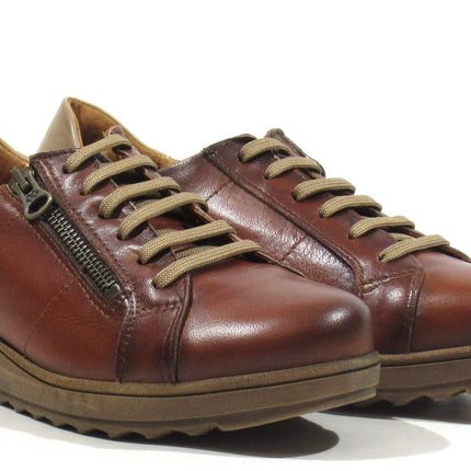 Brown leather sports for women