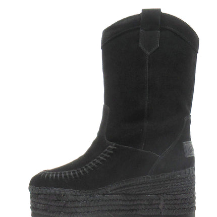 Half a boot with yute platform for women