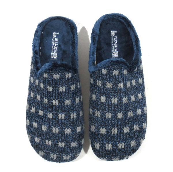 Barefoot house shoes in blue wool