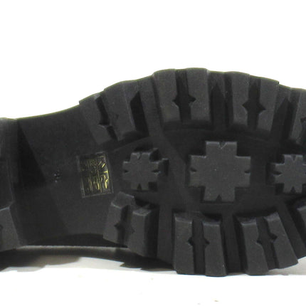 Black serraje moccasins with chain ornament
