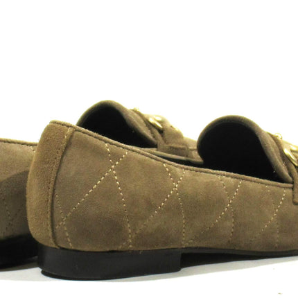 Flat suede moccasins