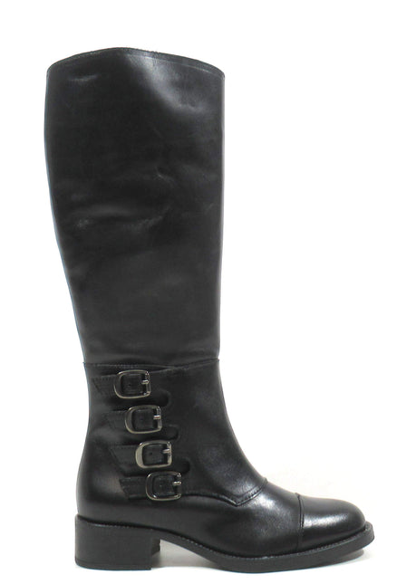 High black boots with four strands Alain 2