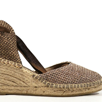 Valencian in fabric raffia effect with women's ribbons