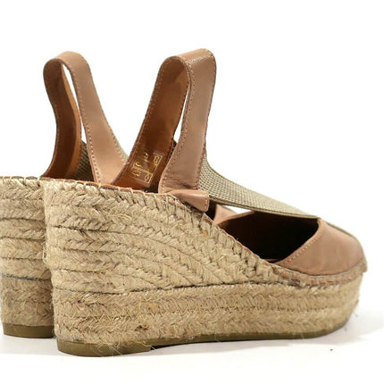 Leather espadrilles with women's lateral