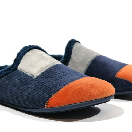 Patchwork men's house slippers