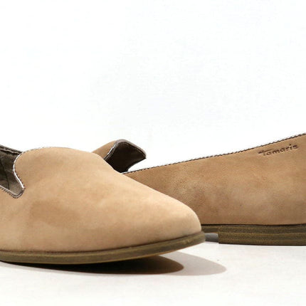 Suede suede slippers with metallic woman