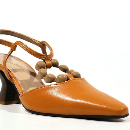 Nicoletta shoes in leather leather with pasta ornament