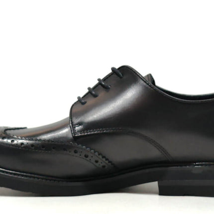 VEGA PALA LACE SHOES FOR MEN IN BLACK leather