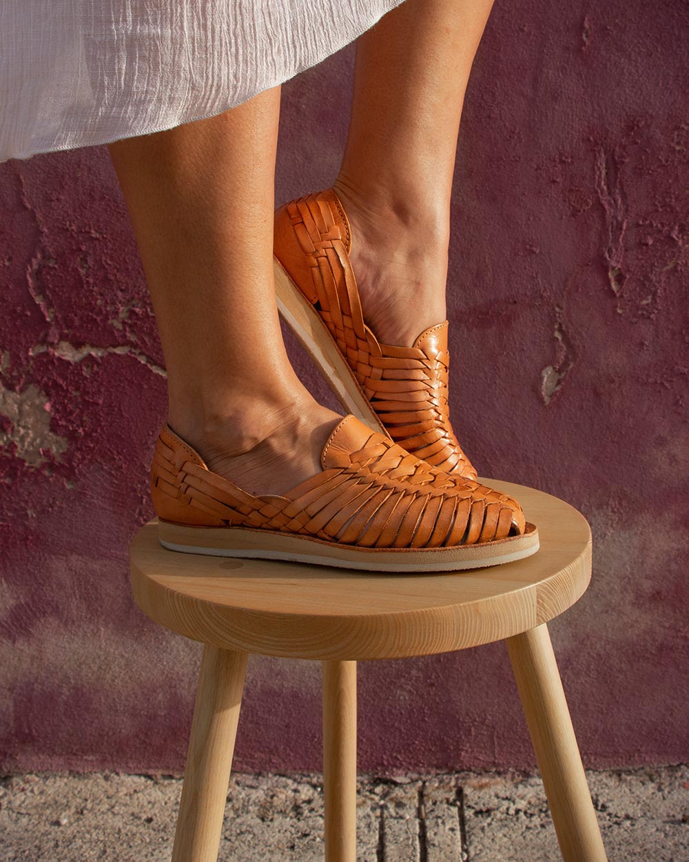 Huaraches braided with Sahuayo Alto platform - Main Image